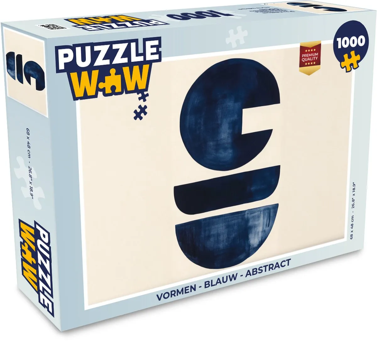 PuzzleWow Abstract Legpuzzel 1000 Stuks - Blauw