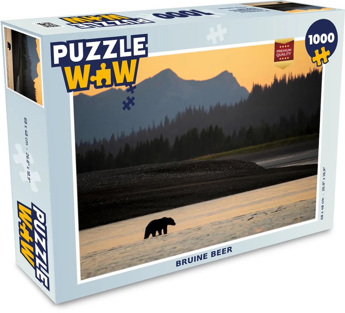 PuzzleWow Bos Beer Lucht Legpuzzel 1000 Stuks