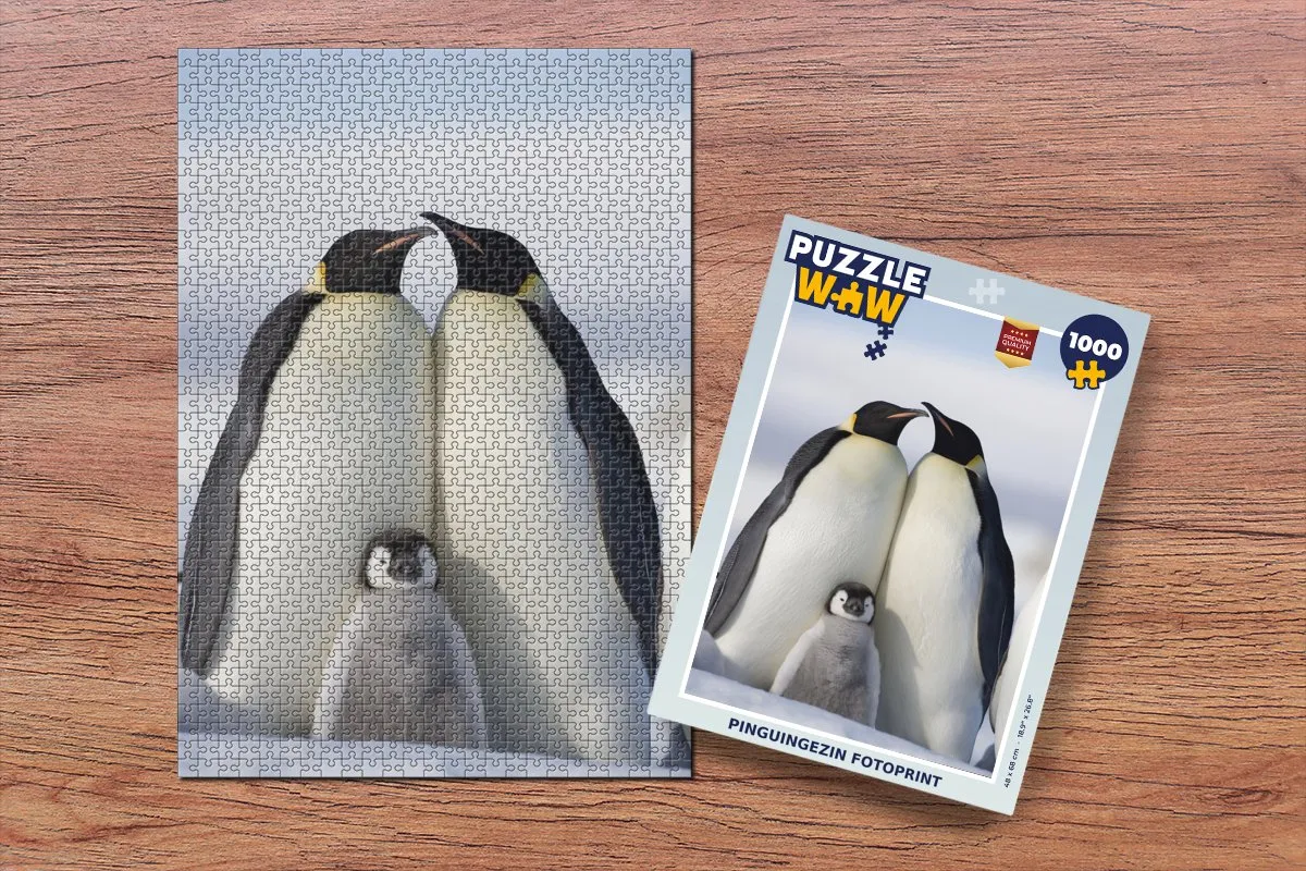PuzzleWow Pinguïn Legpuzzel 1000 Stuks - Multicolor