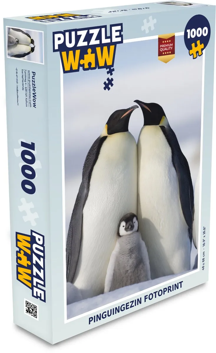 PuzzleWow Pinguïn Legpuzzel 1000 Stuks