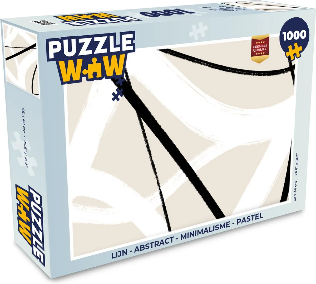 PuzzleWow Abstract Minimalisme Legpuzzel 1000 Stuks - Multicolor