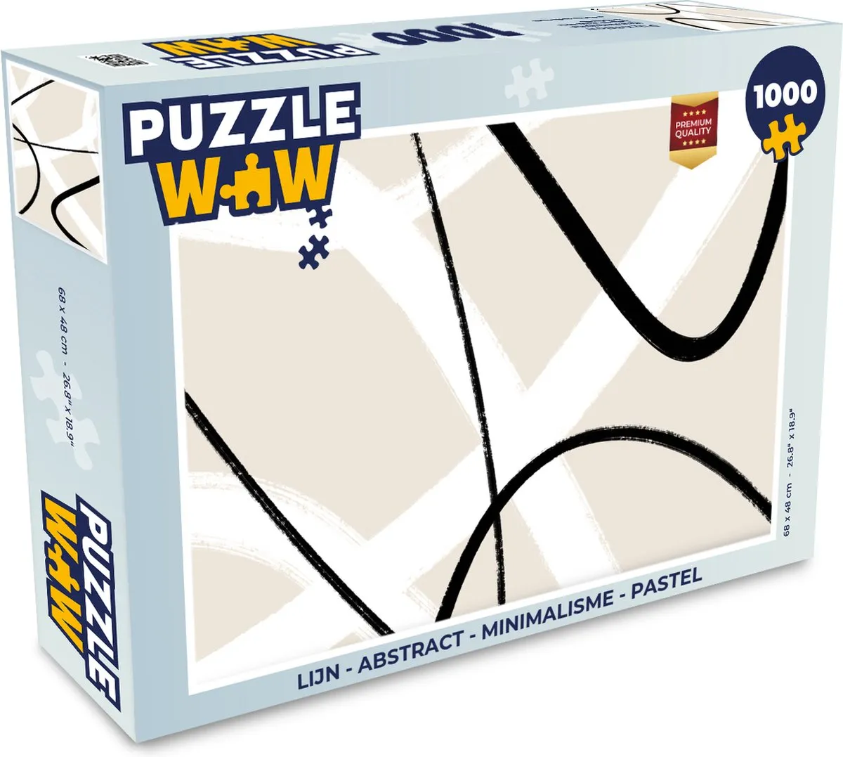 PuzzleWow Abstract Minimalisme Legpuzzel 1000 Stuks - Multicolor