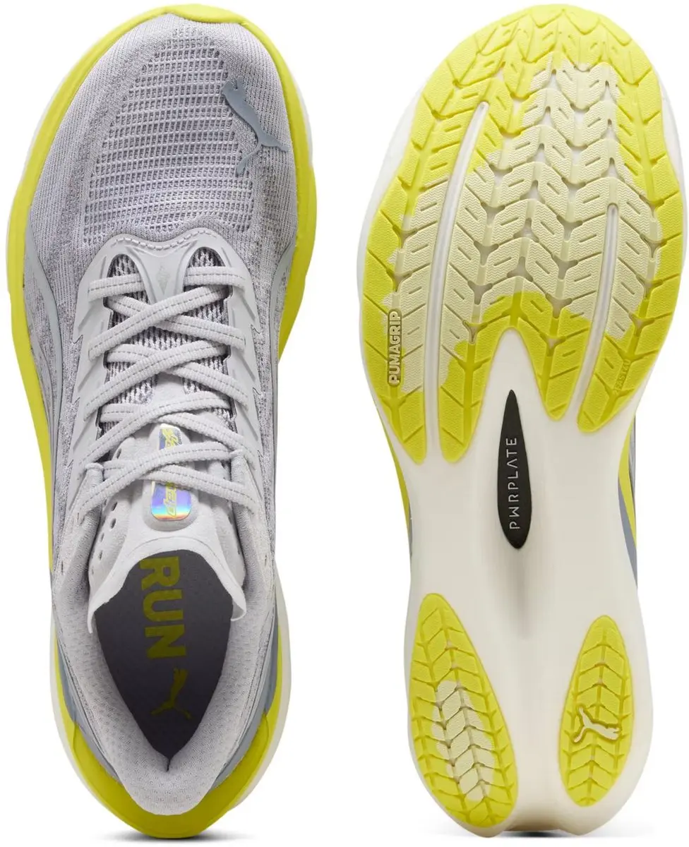 Puma Deviate Nitro 4 Hardloopschoenen 312123 - 45 - Vibrant Silver-Lux Lime - afbeelding 3 van 6