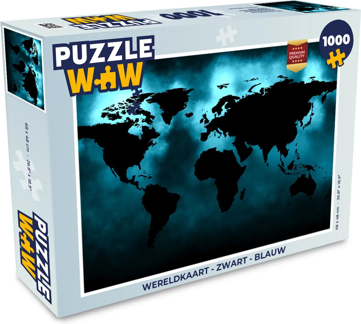 PuzzleWow Wereldkaart Legpuzzel 1000 Stuks