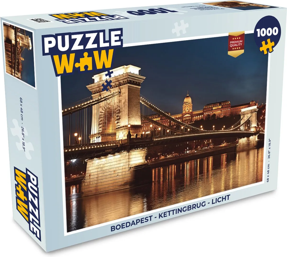 PuzzleWow Boedapest Kettingbrug Legpuzzel 1000 Stuks