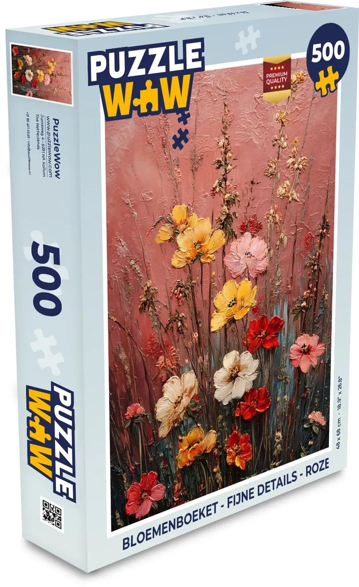 PuzzleWow Bloemenboeket Legpuzzel 500 Stuks