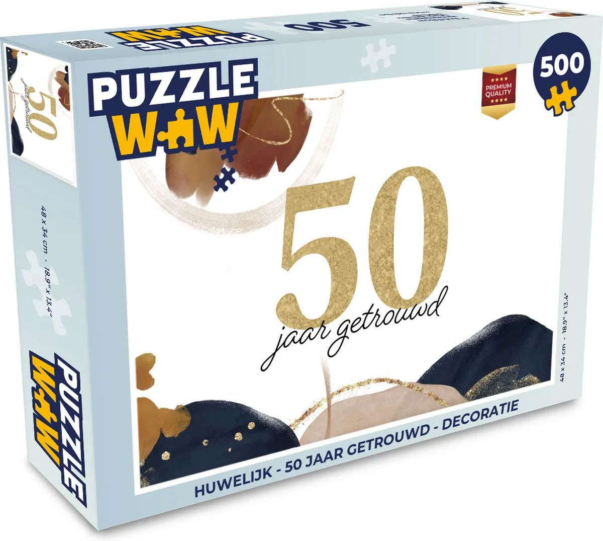 PuzzleWow Huwelijk 50 Jaar Legpuzzel 500 Stuks - Multicolor