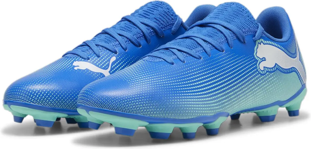 PUMA Future 7 Play FG/AG Sportschoenen 43 - Hyperlink Blue-Mint