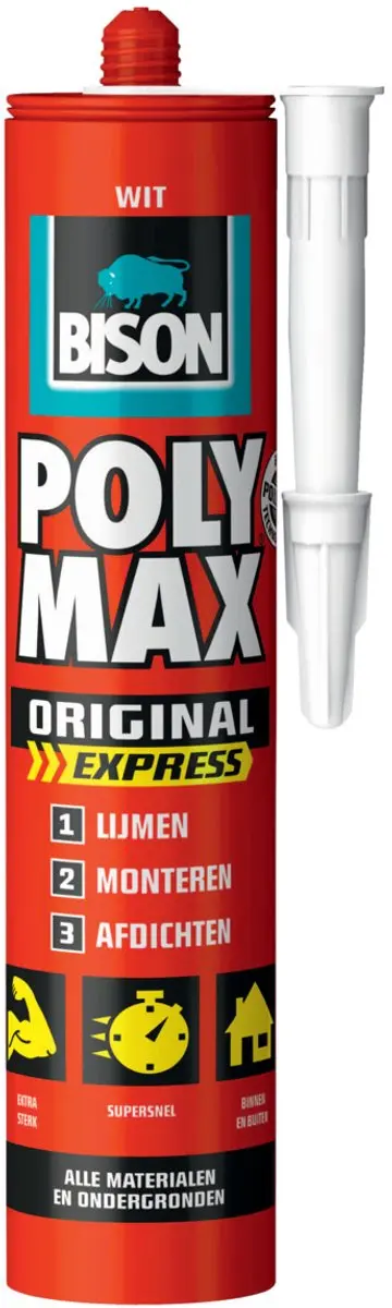Bison Poly Max Express Montagelijm 1g - Wit