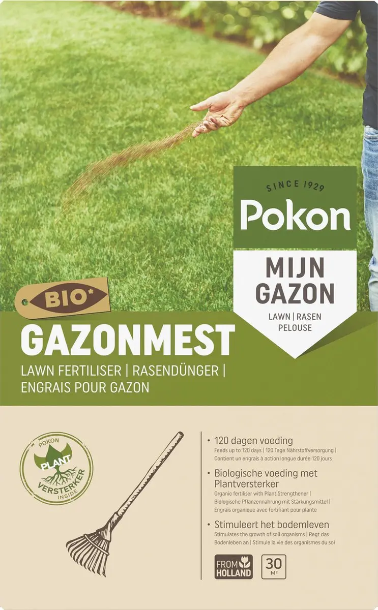 Pokon Bio Gazonmest 2kg - 30m² - afbeelding 2 van 6