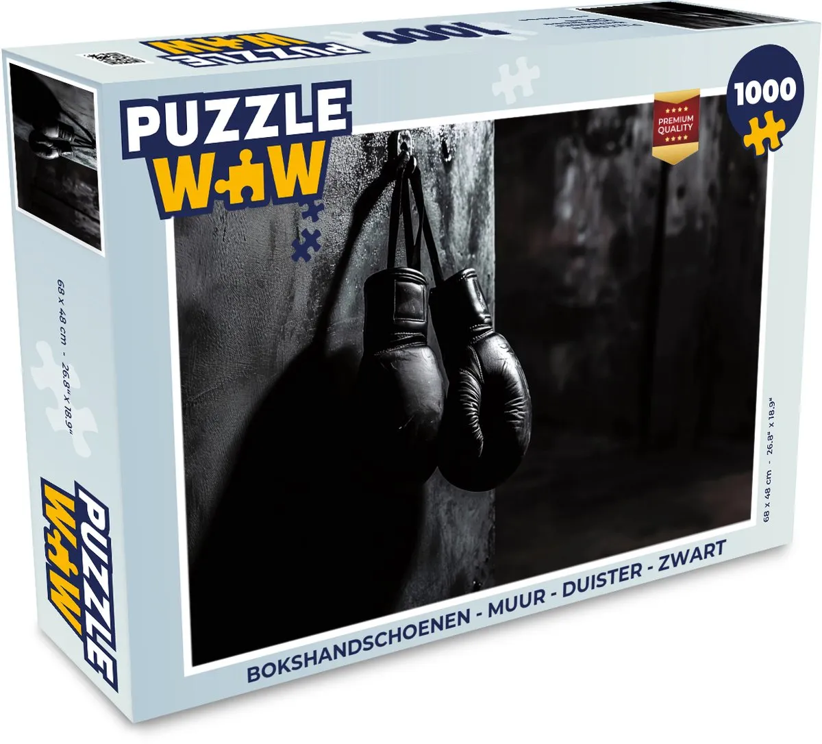PuzzleWow Bokshandschoenen Muurpuzzel 1000 Stuks