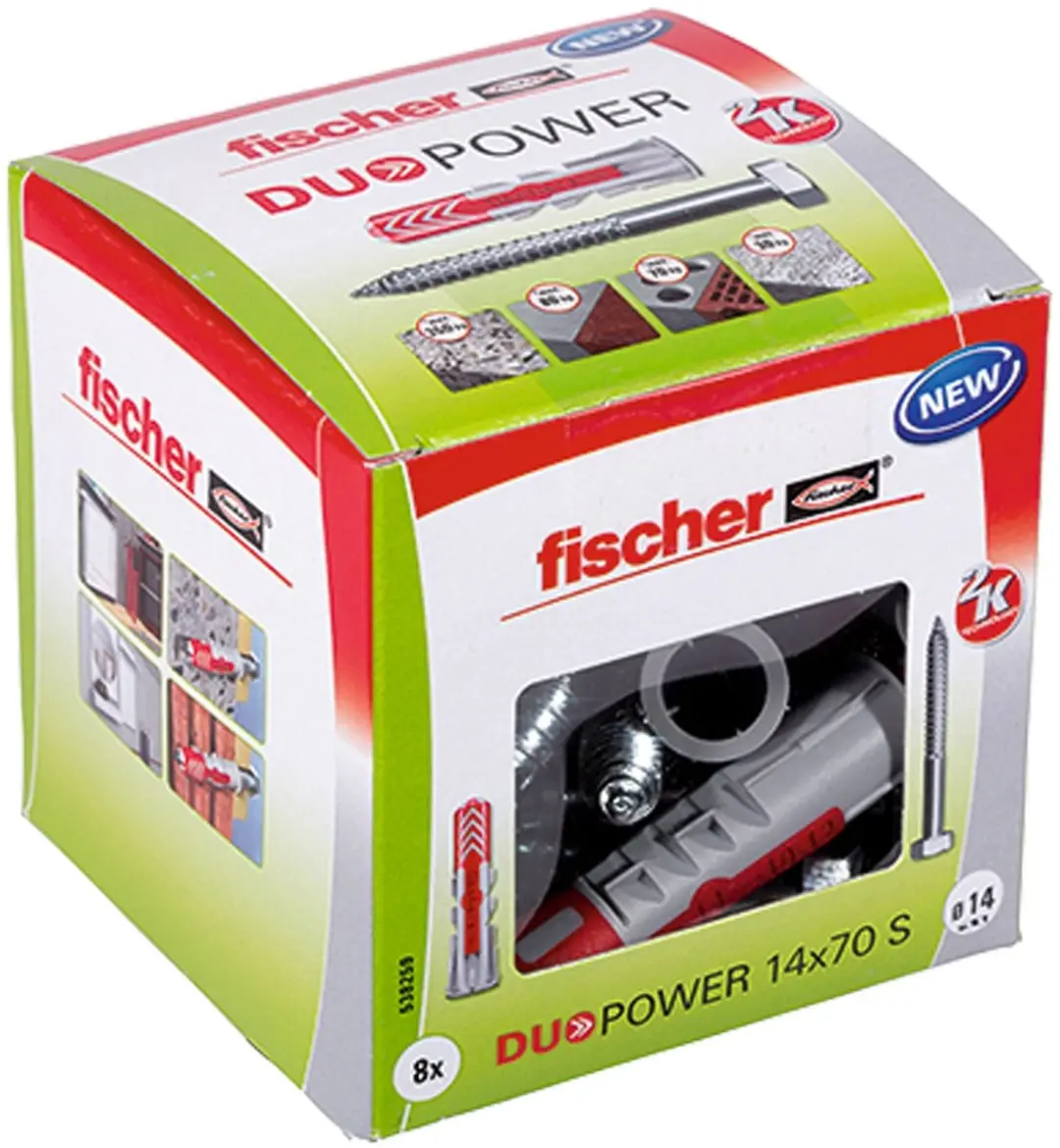 Fischer DuoPower 14x70 - 8 Stuks met zeskantschroef 10x95
