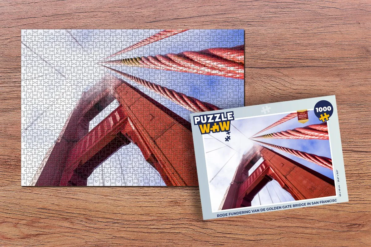 PuzzleWow Golden Gate Bridge Legpuzzel 1000 Stuks - Multicolor