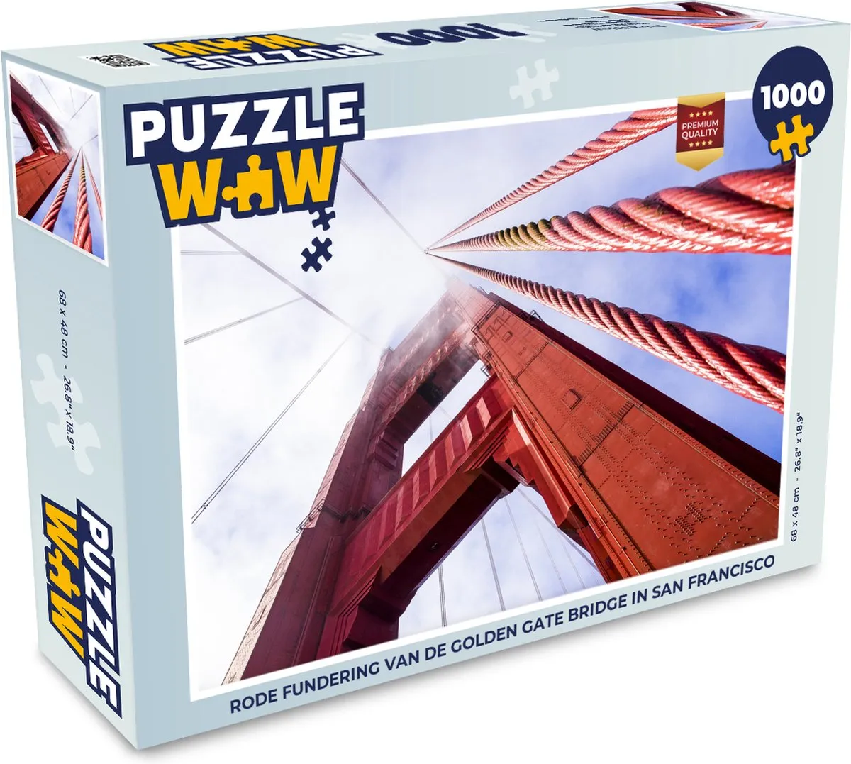 PuzzleWow Golden Gate Bridge Legpuzzel 1000 Stuks