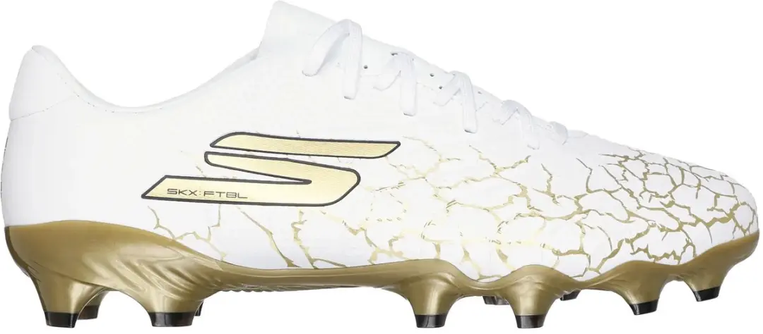 Skechers SKX 1.5 Academy FG Voetbalschoenen 42 - Wit/Zwart/Goud