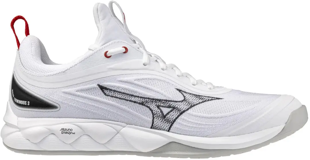 Mizuno Wave Luminous Indoor Schoenen 38.5 - Wit/Zwart/Rood