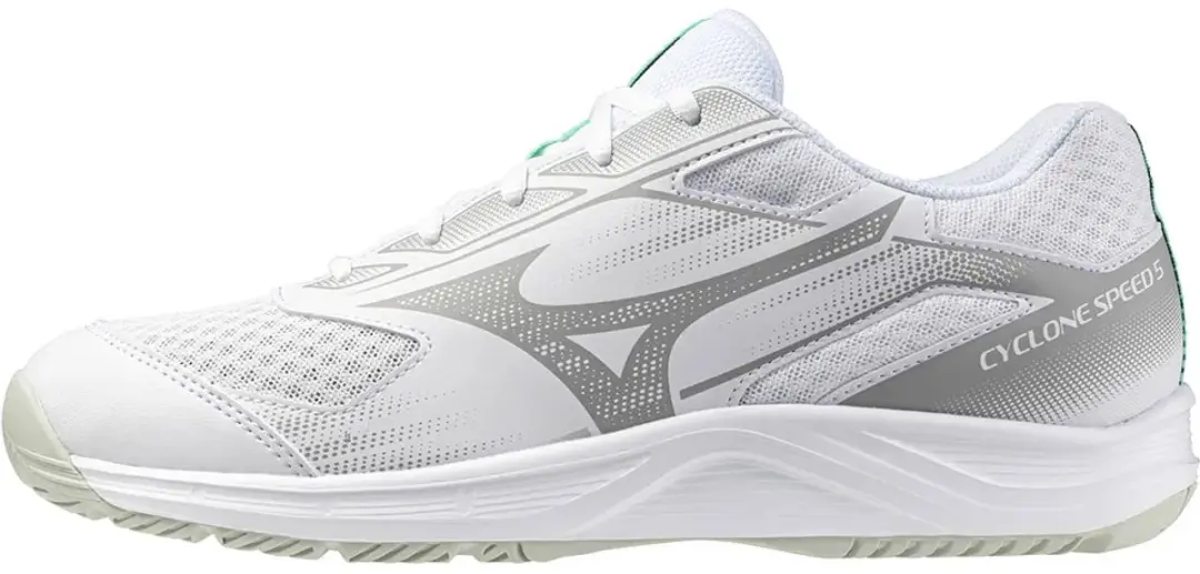 Mizuno Cyclone Speed 5 Indoorschoenen Heren - 42.5 - Wit/Zilver - afbeelding 4 van 6