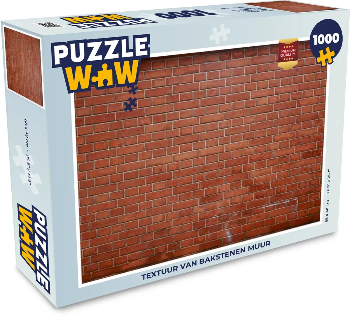 PuzzleWow Bakstenen Puzzel 1000 Stuks - Multicolor