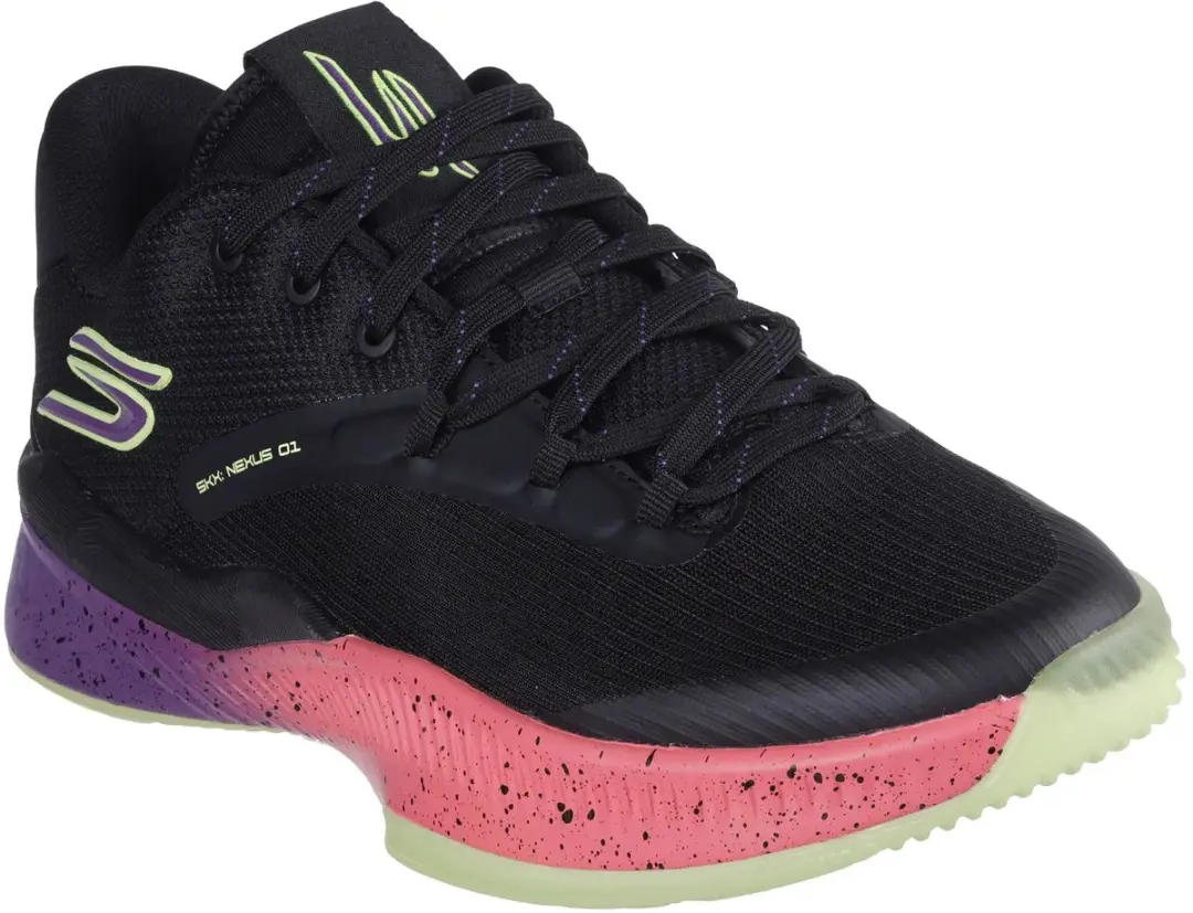 Basketbalschoenen Skechers SKX League 41 - Indoor - Zwart/Paars/Rood