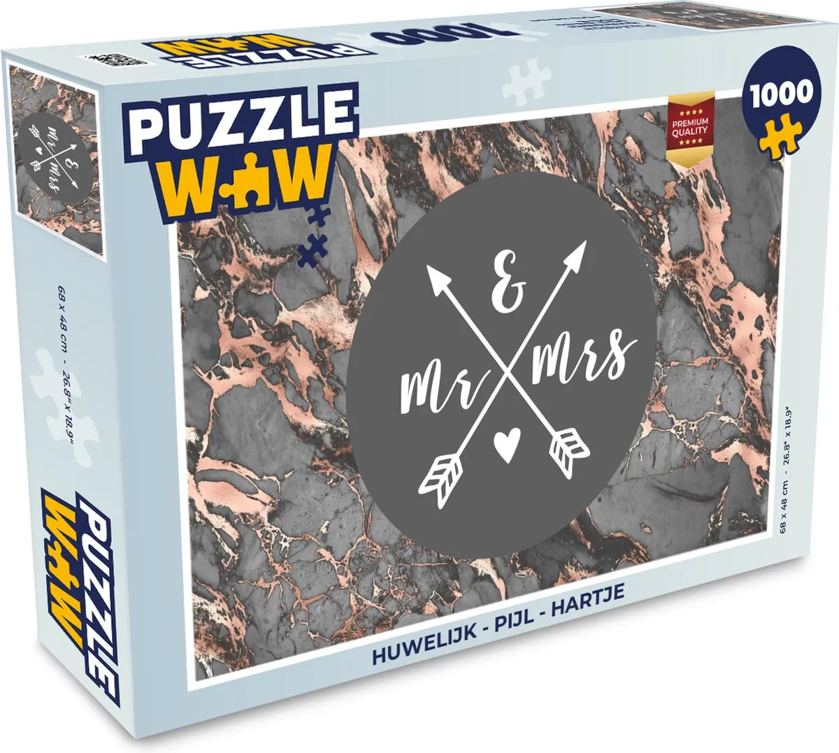 PuzzleWow Mr & Mrs Legpuzzel 1000 Stuks - Multicolor