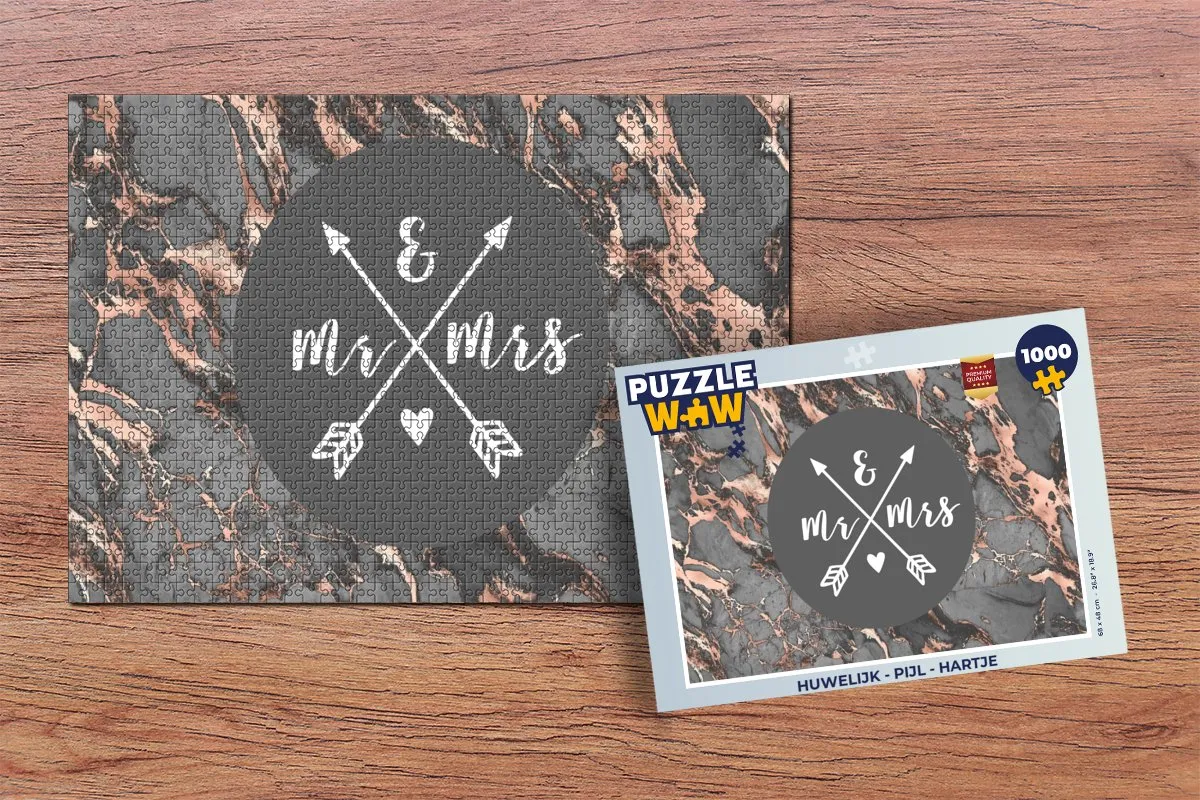 PuzzleWow Mr & Mrs Legpuzzel 1000 Stuks - Multicolor