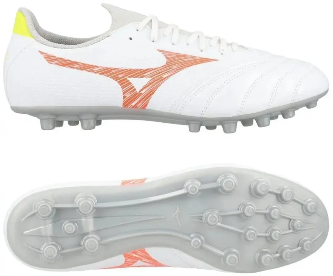 Mizuno Morelia Neo V Beta Select AG Voetbalschoenen 45 - wit/lava-oranje/avondprimerose