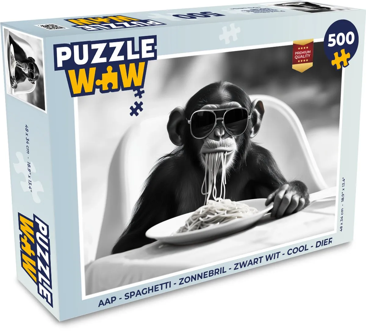 PuzzleWow Aap Legpuzzel 500 Stuks