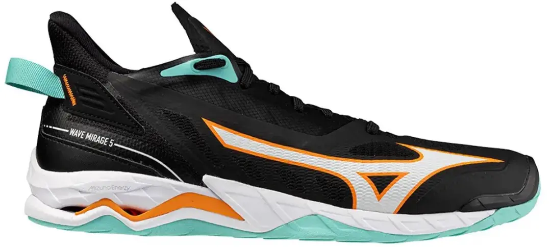 Mizuno Wave Mirage 5 Indoor Schoenen 47 - Black/Tangelo/Icegreen