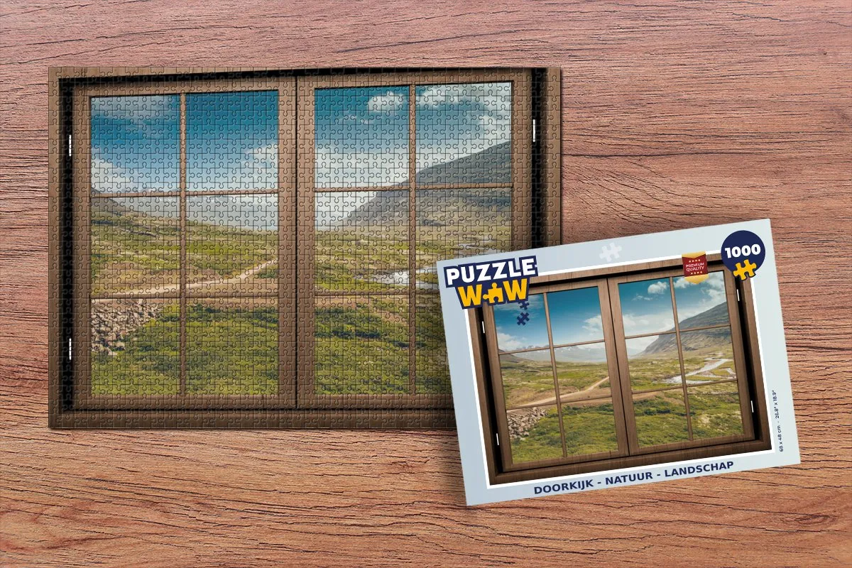 PuzzleWow Doorkijk Natuur Landschap Legpuzzel 1000 Stuks - Multicolor