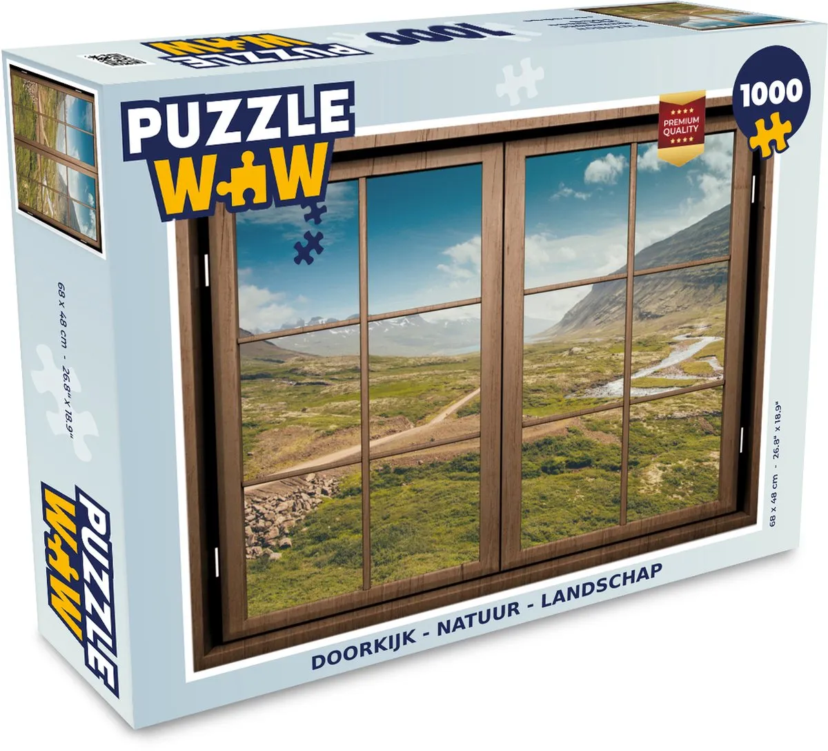 PuzzleWow Doorkijk Natuur Landschap Legpuzzel 1000 Stuks