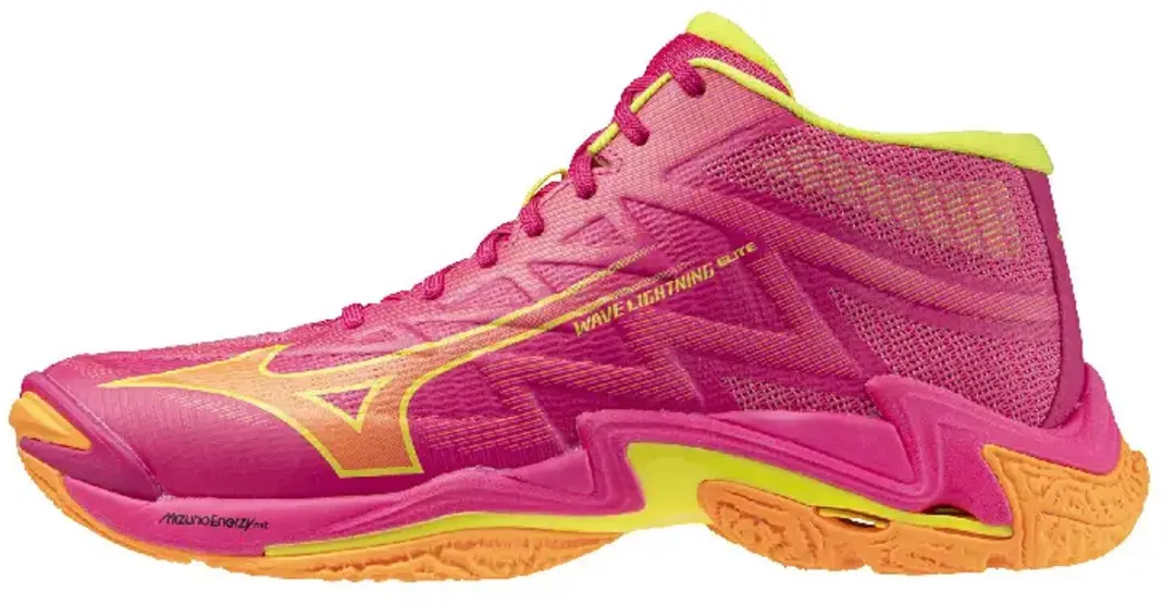 Mizuno Wave Lightning Elite Mid Indoor Schoenen - 44 - Pink/Geel/Orange