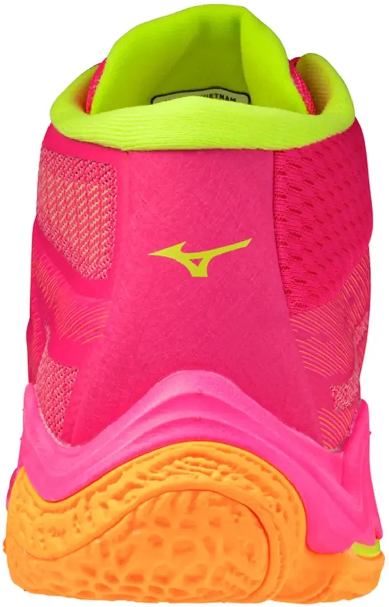 Mizuno Wave Lightning Elite Mid Indoor Schoenen - 44 - Pink/Geel/Orange