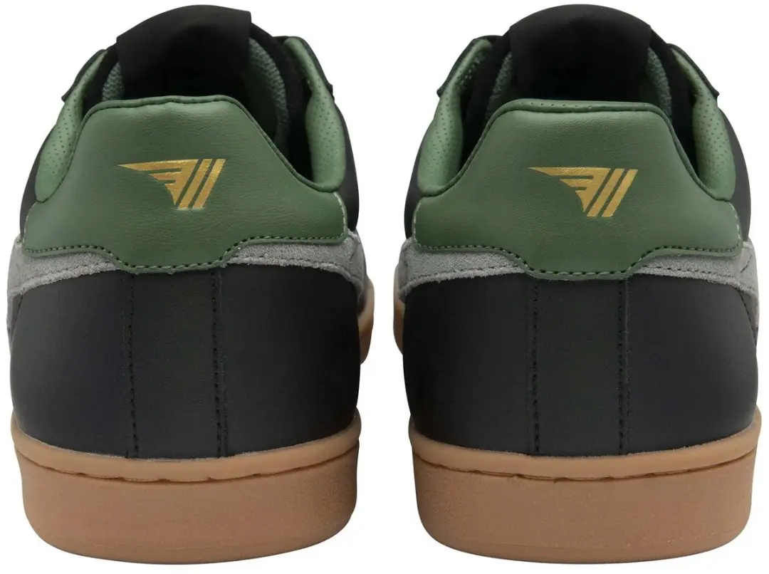 Gola Equipe II Leren Sportschoenen - 45 - Zwart/Cement/Evergreen