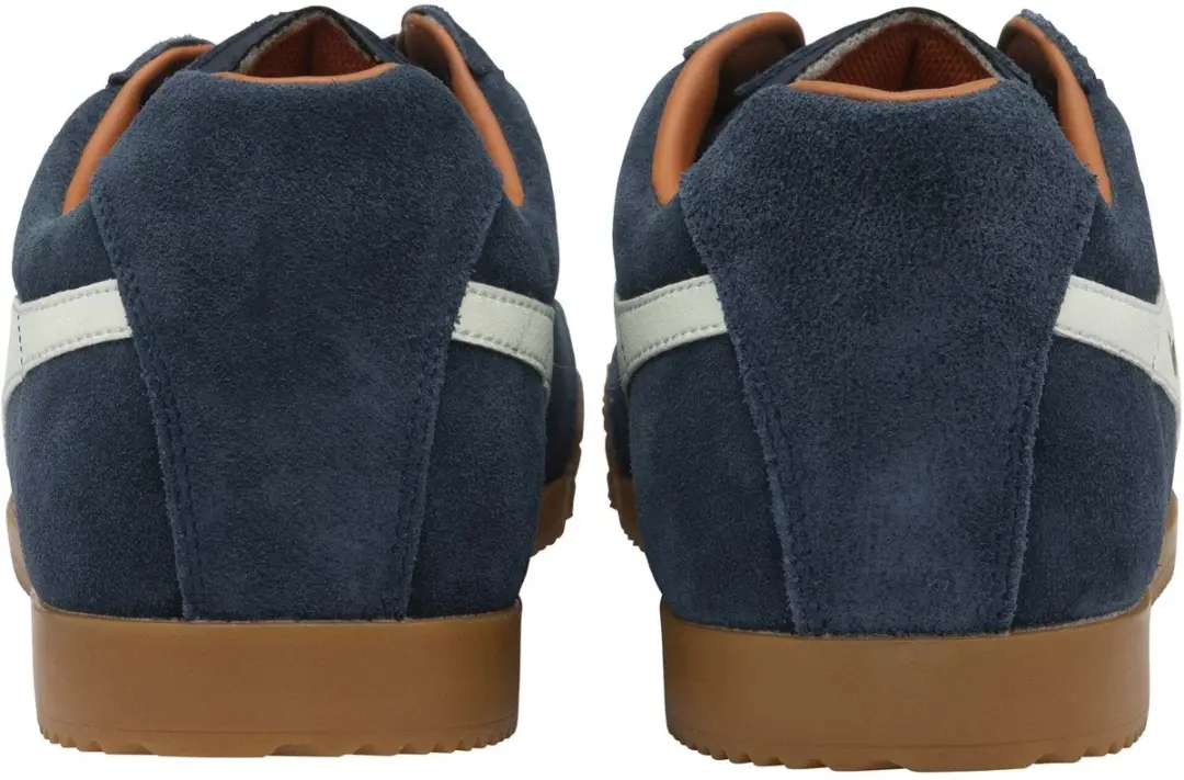 Gola Harrier Leren Sportschoenen - Marineblauw/Offwhite/Moody Oranje
