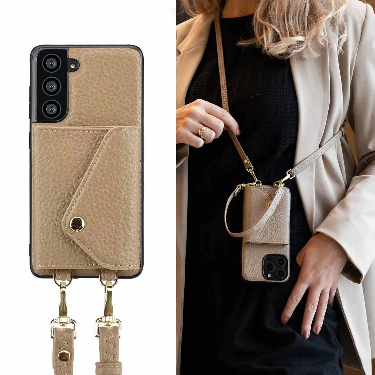 Selencia Koordhoes Samsung Galaxy S21 FE - Taupe