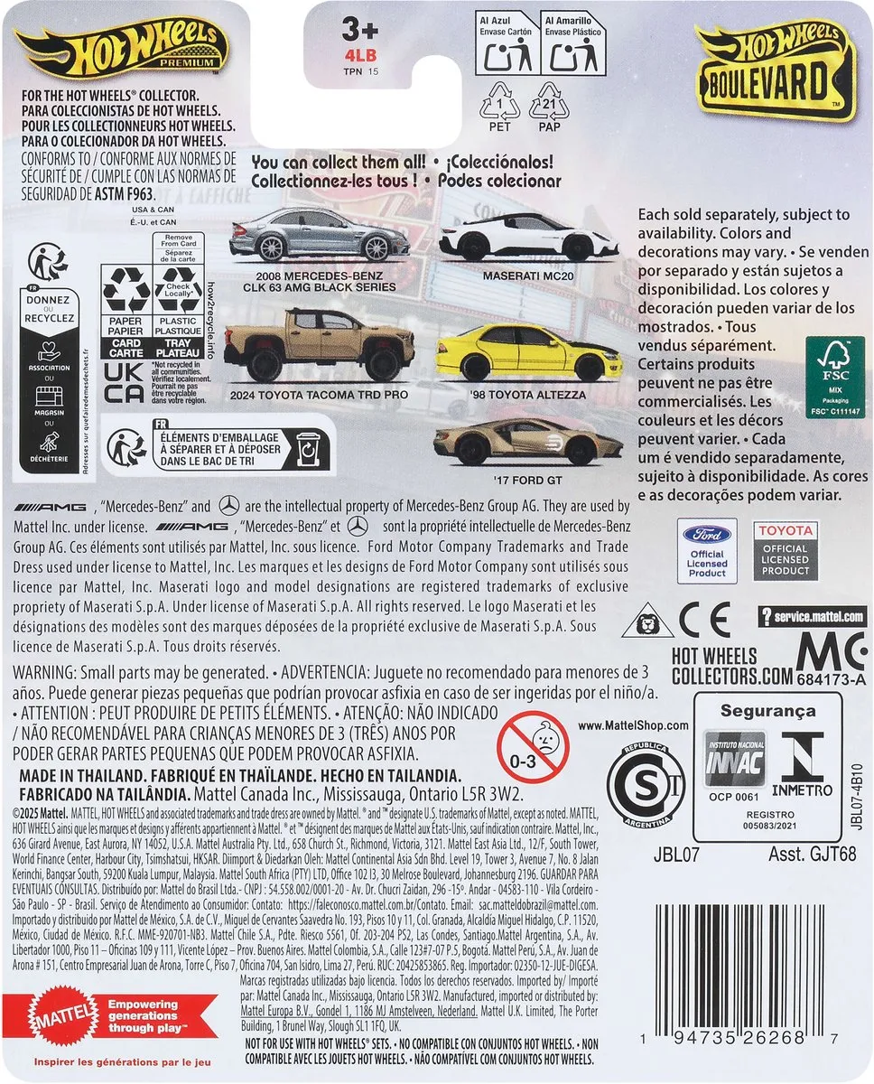 Hot Wheels JBL07 Auto - Zilver