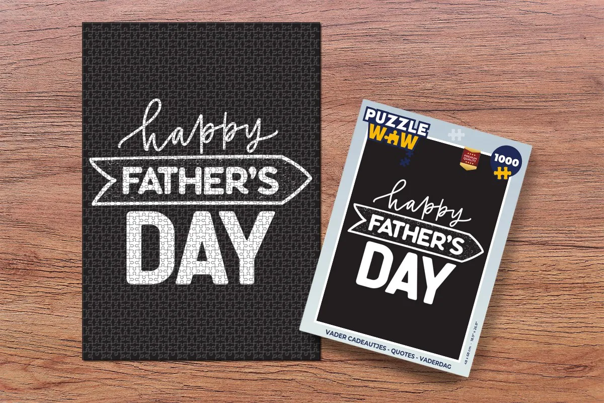 PuzzleWow Happy Father's Day Legpuzzel 1000 Stuks - Multicolor