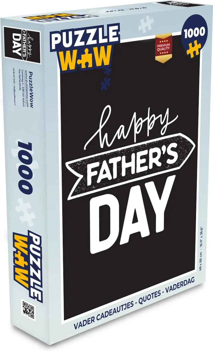 PuzzleWow Happy Father's Day Legpuzzel 1000 Stuks