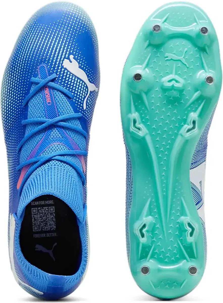 PUMA Future 7 Match MXSG Voetbalschoenen 46 - SG - Bluemazing/White/Electric Peppermint