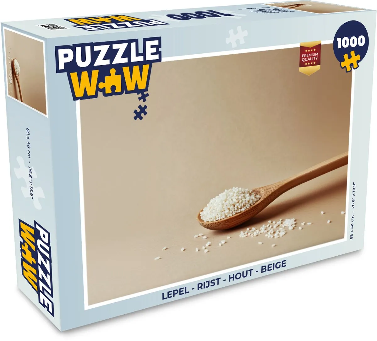 PuzzleWow Lepel Rijst Puzzel 1000 Stuks - Beige