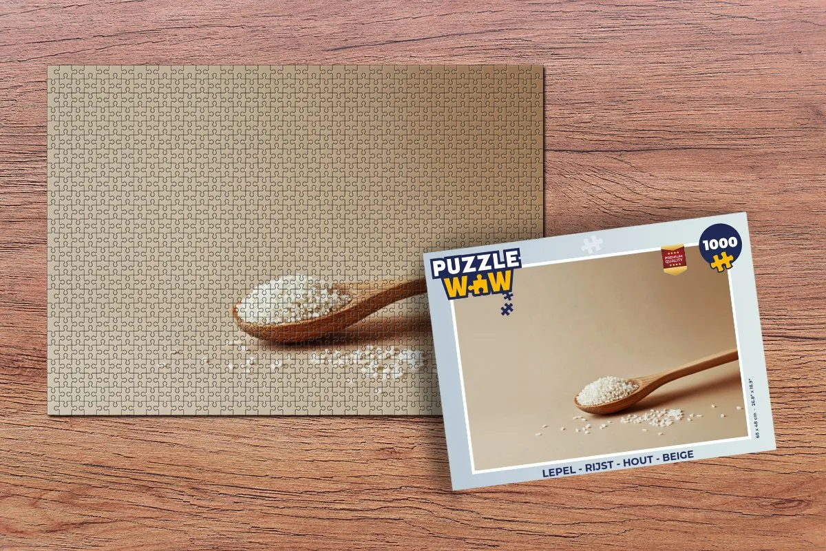 PuzzleWow Lepel Rijst Puzzel 1000 Stuks - Beige