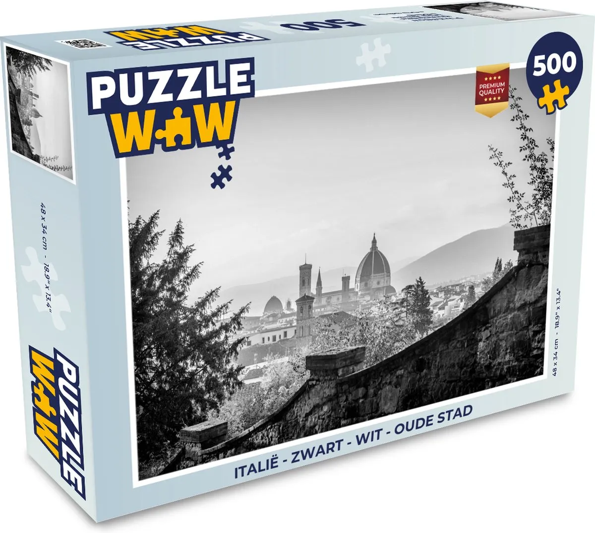 PuzzleWow Italië Legpuzzel 500 Stuks - Multicolor