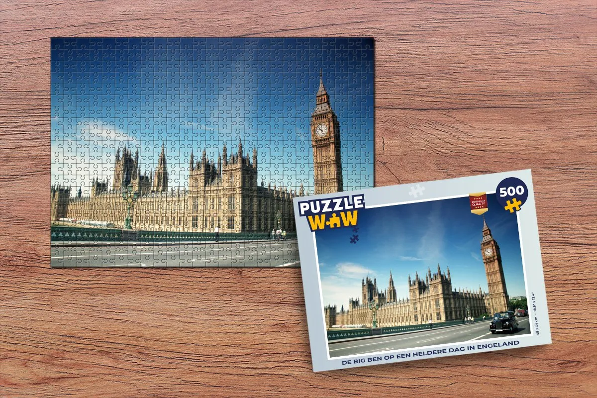 PuzzleWow Legpuzzel Big Ben Engeland 500 Stuks - Multicolor