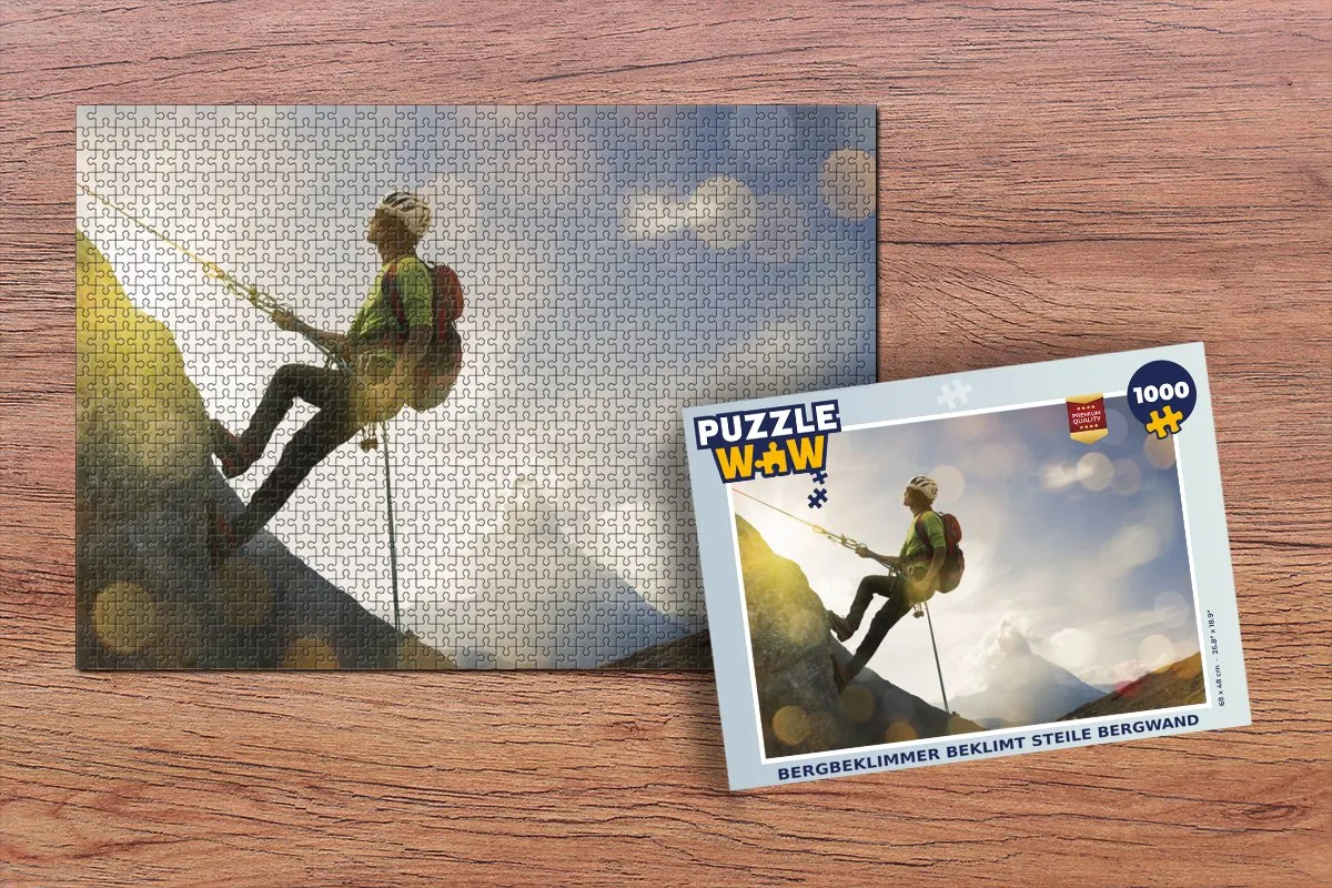 PuzzleWow Bergbeklimmer Legpuzzel 1000 Stuks - Multicolor