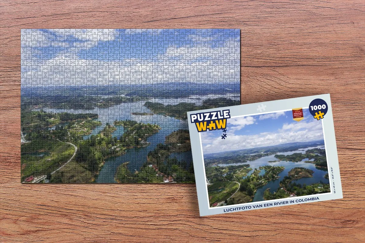 PuzzleWow Rivier in Colombia Legpuzzel 1000 Stuks - Multicolor