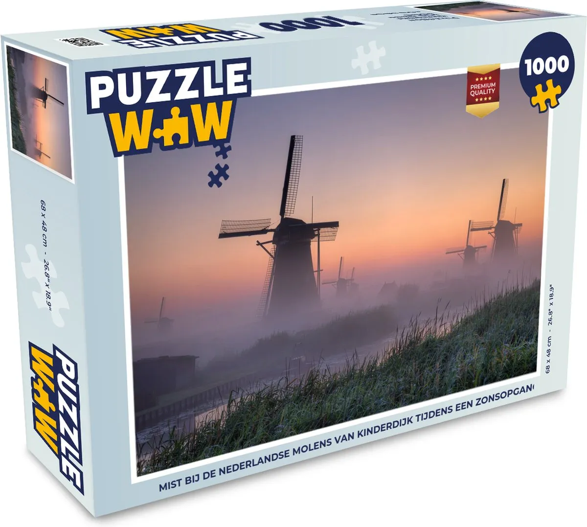 PuzzleWow Molen Legpuzzel 1000 Stuks - Multicolor