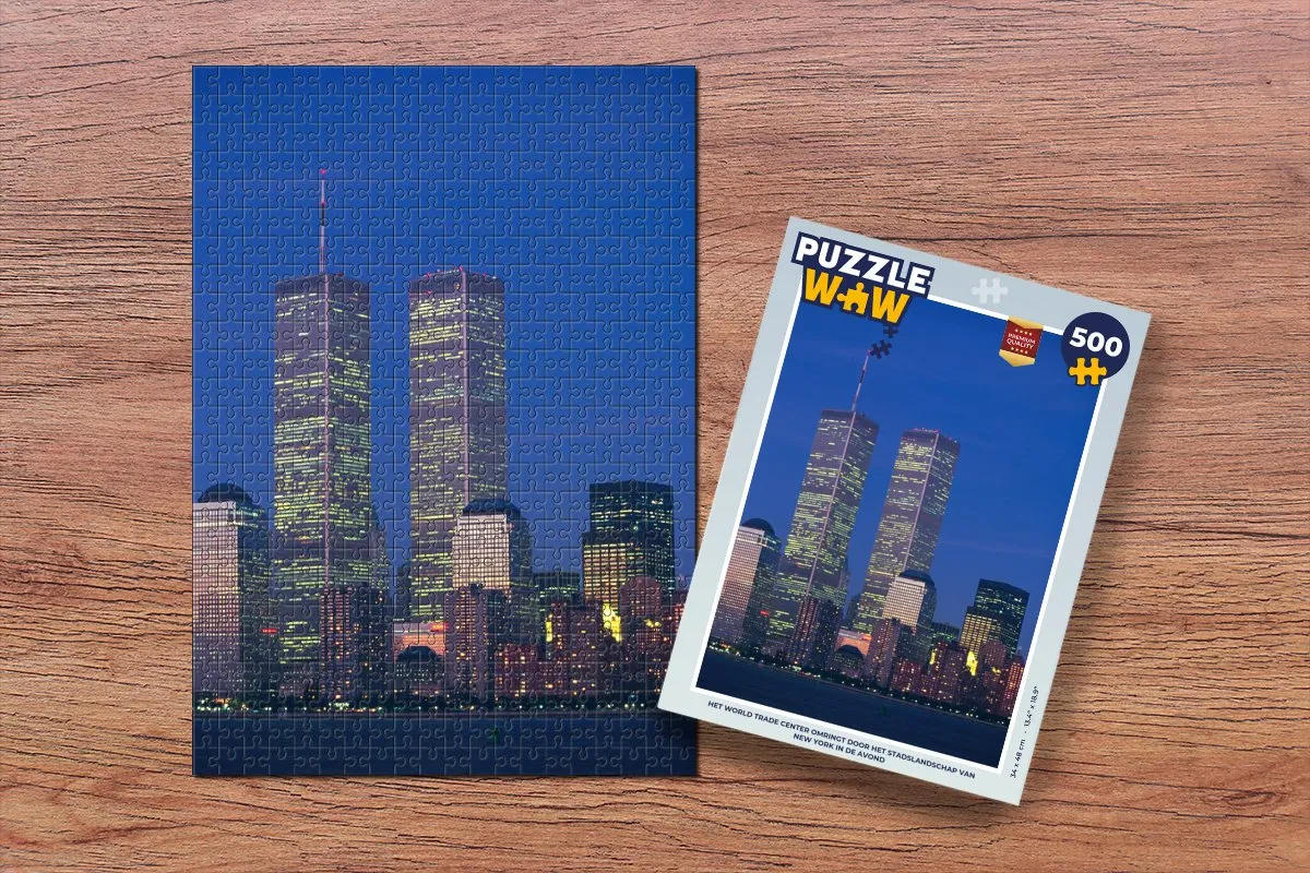 PuzzleWow Legpuzzel New York Avond 500 Stuks - Multicolor
