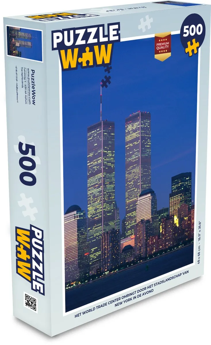 PuzzleWow Legpuzzel New York Avond 500 Stuks