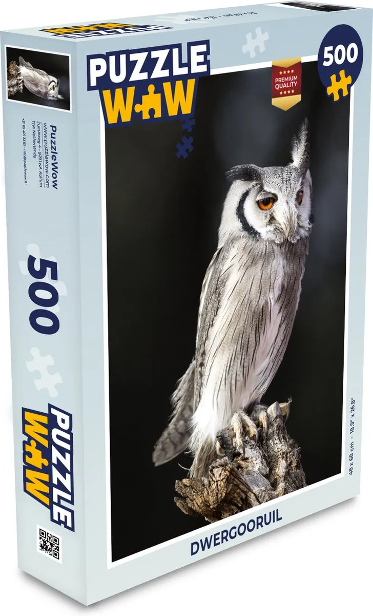 PuzzleWow Dwergooruil Legpuzzel 500 Stuks