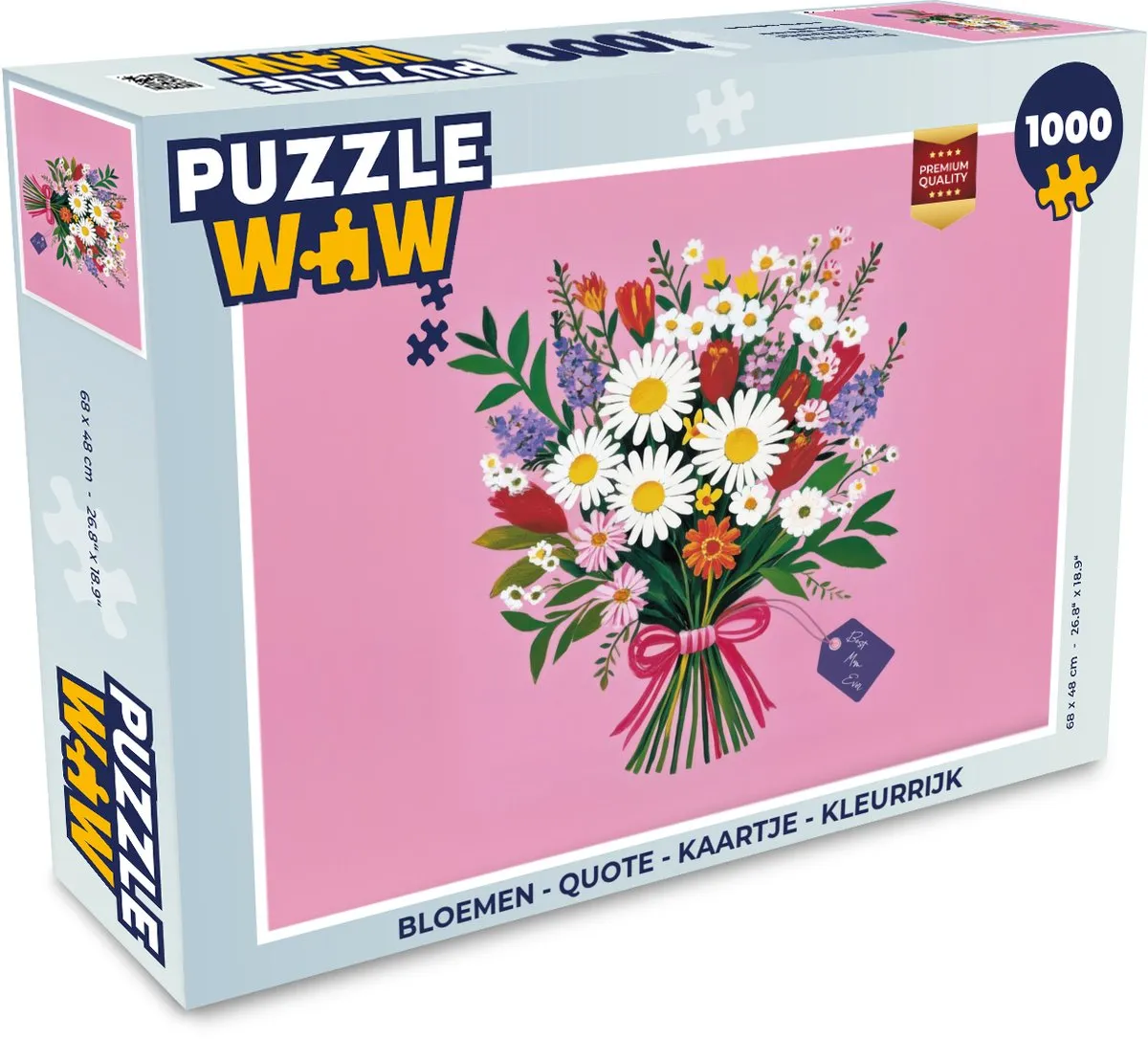 PuzzleWow Bloemen Quote Legpuzzel 1000 Stuks